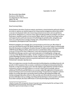 2017_9-15-Mitigation_Letter-to-Sec-Zinke-cvr – Western Landowners Alliance