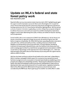 Federal and state forest policy work