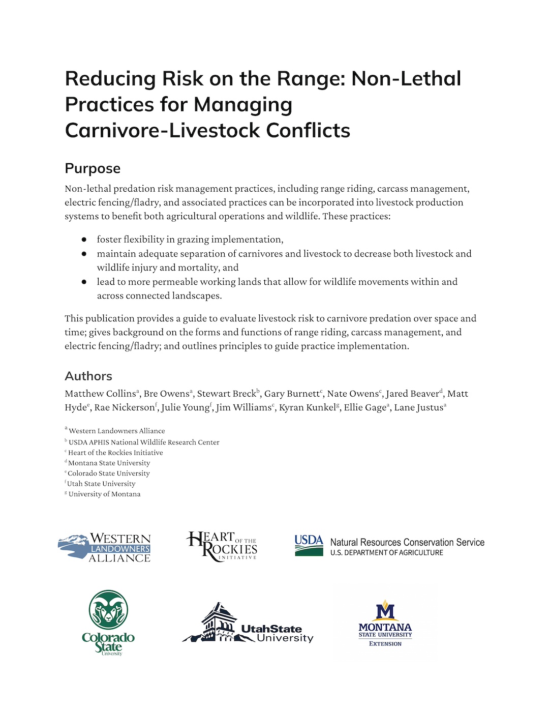 Cover from Tech_Note_Non-Lethal Risk Management Practices_Final.docx-2